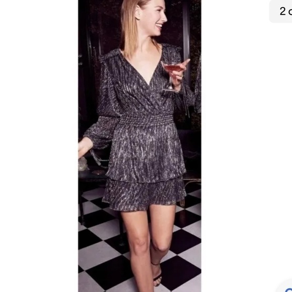 MISA LOS ANGELES Maeryn Metallic Mini Dress size M - Picture 5 of 14